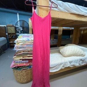 Warehouse Fuchsia Slip Dress